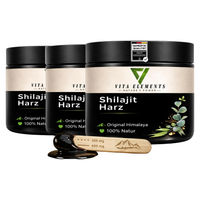Produktbild von Vita Elements Shilajit Harz 3er Set 50g mit Fulvinsäure und Mineralstoffen vegan und ohne Zusatzstoffe