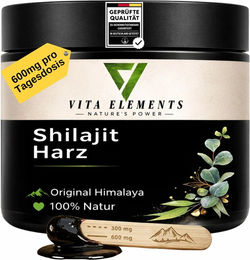 Vita Elements Shilajit Resin Himalaya Harz Mineralstoff-Komplex vegan und ohne Zusatzstoffe für Erwachsene und Sportler 50 g – Bild 1 von 3