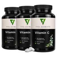Produktbild von Vita Elements Vitamin C mit Hagebutte 1000 mg Tabletten 180 Stück Vegan für Erwachsene