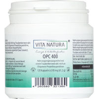 Produktbild von Vita Natura OPC Traubenkernextrakt 400 mg Kapseln vegetarisch 120 Stück