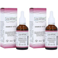 Produktbild von Vita Natura Vitamin D3 1000 IE und K2 20 µg Tropfen vegan