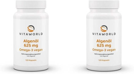 Vita-World Algenöl Omega-3 vegan Kapseln 120 Stück – Bild 1 von 1