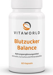 Vita World Blutzucker Balance mit Chrom, 60 Kapseln, vegan und glutenfrei – Bild 1 von 1