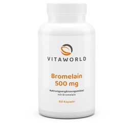 Vita World Bromelain 500 mg Kapseln vegan glutenfrei laktosefrei 100 Stück – Bild 1 von 1