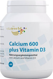 Vita World Calcium 600 Tabletten mit Vitamin D3 60 Stück – Bild 1 von 1