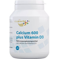 Produktbild von Vita World Calcium 600 Tabletten mit Vitamin D3 60 Stück