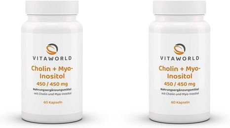 Vita-World Cholin + Inositol 450/450 mg Kapseln vegan vegetarisch 60 Stück – Bild 1 von 1