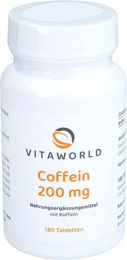 Vita World Coffein 200 mg Tabletten vegan glutenfrei laktosefrei vegetarisch – Bild 1 von 1