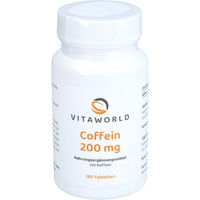 Produktbild von Vita World Coffein 200 mg Tabletten vegan glutenfrei laktosefrei vegetarisch