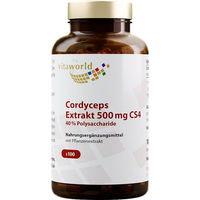 Produktbild von Vita World Cordyceps Extrakt CS4 500 mg mit 40% Polysacchariden vegan Kapseln