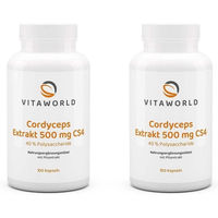 Produktbild von Vita-World Cordyceps Extrakt CS4 500 mg mit 40% Polysacchariden vegane Kapseln