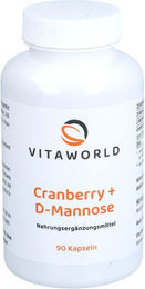 Vita World Cranberry + D-Mannose Kapseln 90 Stück vegan glutenfrei laktosefrei – Bild 1 von 1