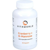 Produktbild von Vita World Cranberry + D-Mannose Kapseln 90 Stück vegan glutenfrei laktosefrei