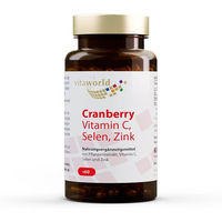 Produktbild von Vita World Cranberry mit Vitamin C, Selen und Zink Kapseln vegan 60 Stück