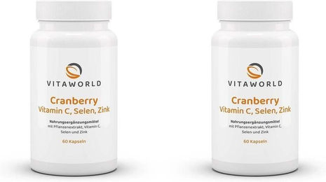 Vita-World Cranberryextrakt mit Vitamin C, Selen und Zink in Kapseln – Bild 1 von 1