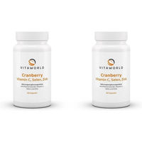 Produktbild von Vita-World Cranberryextrakt mit Vitamin C, Selen und Zink in Kapseln