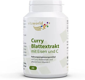 Vita World Curry Blattextrakt mit Eisen und Vitamin C vegan Kapseln 90 Stück – Bild 1 von 1