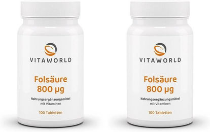 Vita-World Folsäure 800 µg Kapseln 100 Stück – Bild 1 von 1