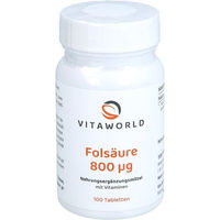Produktbild von Vita World Folsäure 800 µg Tabletten 100 Stück