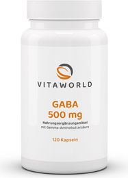 Vita World GABA 500 mg 120 Kapseln vegan – Bild 1 von 1