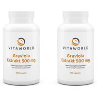Produktbild von Vita-World Graviola Extrakt 500 mg Kapseln vegan und ohne Zusatzstoffe 120 Stück