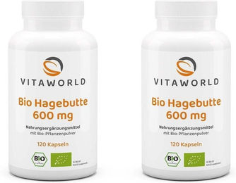 Vita-World Hagebutte BIO 600 mg Kapseln 120 Stück – Bild 1 von 1