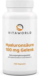 Vita-World Hyaluron Säure 100 mg Kapseln vegan glutenfrei laktosefrei 120 Stück – Bild 1 von 1