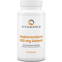 Produktbild von Vita-World Hyaluron Säure 100 mg Kapseln vegan glutenfrei laktosefrei 120 Stück