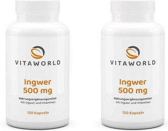 Vita-World Ingwer 500 mg Kapseln 120 Stück – Bild 1 von 1