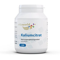 Produktbild von Vita World Kaliumcitrat 560 mg Kapseln 120 Stück vegan und vegetarisch