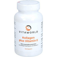 Produktbild von Vita World Kollagenhydrolysat Typ I mit Vitamin E vegetarische Kapseln 100 Stück