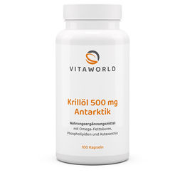 Vita World Krillöl Antarktik 500 mg Kapseln für Erwachsene ohne Zusatzstoffe 100 Stück – Bild 1 von 1