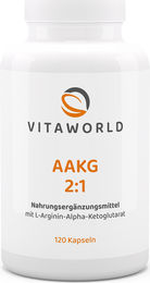 Vita World L-Arginin-Alpha-Ketoglutarat AAKG Kapseln vegan 120 Stück – Bild 1 von 1