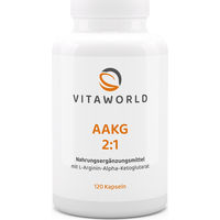 Produktbild von Vita World L-Arginin-Alpha-Ketoglutarat AAKG Kapseln vegan 120 Stück