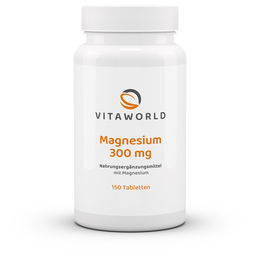 Vita World Magnesium 300 Tabletten vegan glutenfrei laktosefrei 150 Stück – Bild 1 von 1