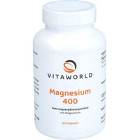 Produktbild von Vita World Magnesium 400 Kapseln 120 Stück vegan vegetarisch glutenfrei laktosefrei ohne Zusatzstoffe