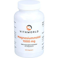 Produktbild von Vita World Magnesiummalat 1000 mg Kapseln 120 Stück für Erwachsene, Schwangere und Stillende