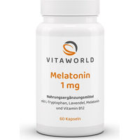 Produktbild von Vita World Melatonin 1 mg Kapseln 60 Stück
