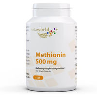 Produktbild von Vita World Methionin 500 mg Kapseln vegan 120 Stück