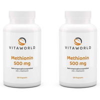 Produktbild von Vita-World Methionin 500 mg Kapseln vegan 120 Stück