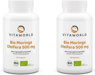 Vita-World Moringa Olifera 500 mg Bio Kapseln vegetarisch 120 Stück – Bild 1 von 1
