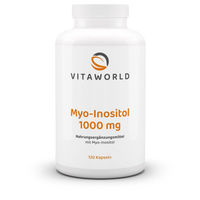 Produktbild von Vita World Myo-Inositol 1000 mg Kapseln 120 Stück vegan glutenfrei laktosefrei