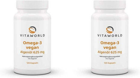 Vita-World Omega-3 Algenöl vegan Kapseln 120 Stück – Bild 1 von 1