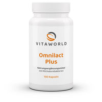 Produktbild von Vita World Omnilact Plus Kapseln vegan laktosefrei glutenfrei für Erwachsene 100 Stück