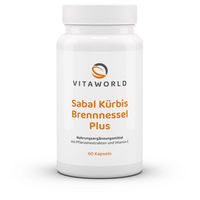 Produktbild von Vita World Sabal-Kürbis-Brennnessel Plus Kapseln vegan glutenfrei laktosefrei 60 Stück