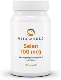 Vita World Selen Natriumselenit 100 mcg Kapseln vegetarisch 100 Stück – Bild 1 von 1