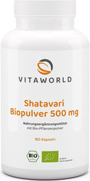 Vita World Shatavari 500 mg Vegan Kapseln 180 Stück – Bild 1 von 1
