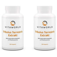 Produktbild von Vita-World Tribulus Terrestris Extrakt Kapseln vegan glutenfrei laktosefrei 200 Stück