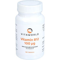 Produktbild von Vita World Vitamin B12 Tabletten 180 Stück vegan und glutenfrei