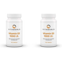 Produktbild von Vita-World Vitamin D3 1000 I.E. Tabletten glutenfrei und laktosefrei
